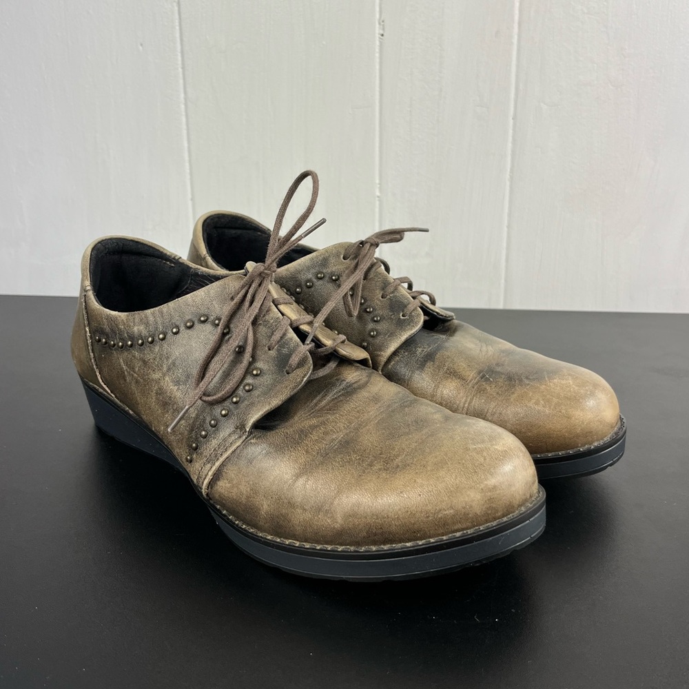 Naot Leather Lace Up Derby Shoes Sz 8